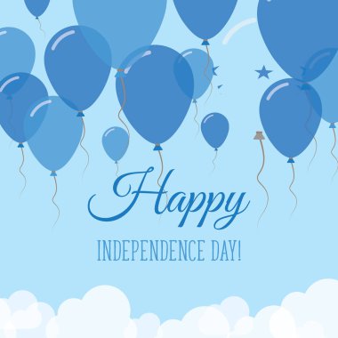 Honduras Bağımsızlık günü düz tebrik kartı lastik balonlar Honduras bayrağı renklerde uçan