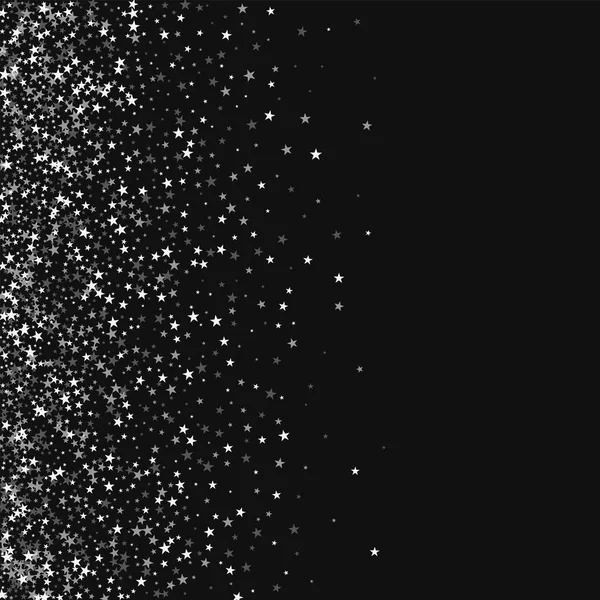 Дивовижні падаючі зірки рассипьте залишив градієнта з дивовижною падаючі зірки на чорному тлі великого — стоковий вектор