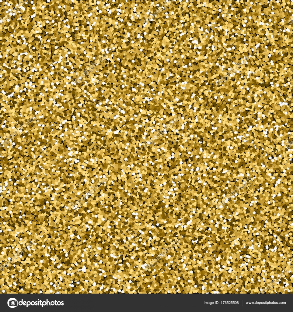 Round gold glitter Scattered pattern with round gold glitter on black