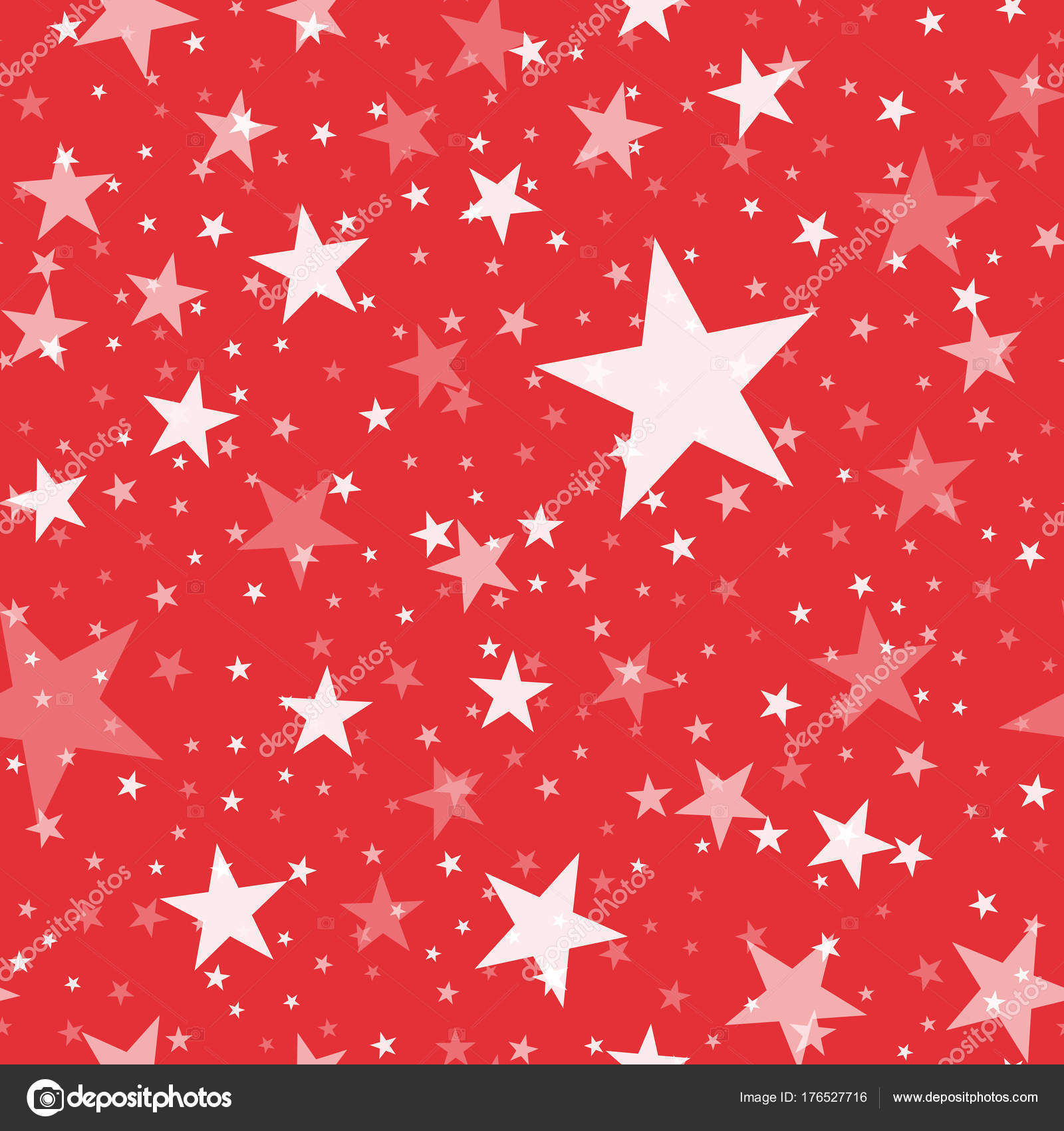 White Stars Seamless Pattern On Red Background Marvelous Endless Random Scattered White Stars Stock Vector C Doozydo