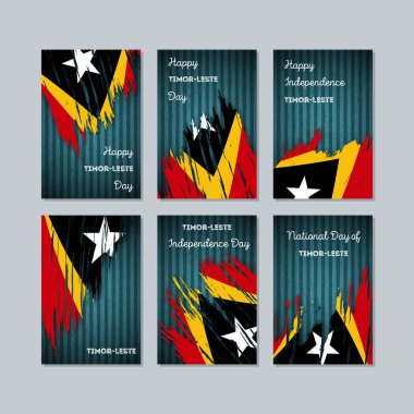 Timorleste vatansever kartları Milli Günü ifade fırça darbesi ulusal bayrak renk için