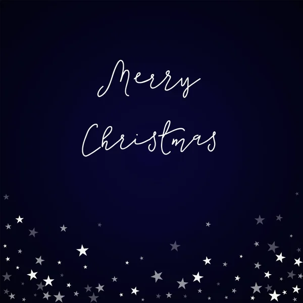 Joyeux Noël carte de voeux Aléatoire étoiles tombantes fond Aléatoire étoiles tombantes sur bleu profond — Image vectorielle
