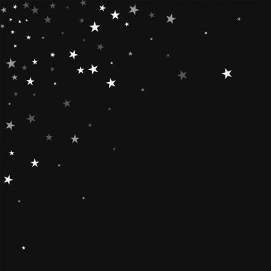Rastgele sabit yıldız dağınık sol üst köşede rastgele sabit yıldız ile siyah arka plan