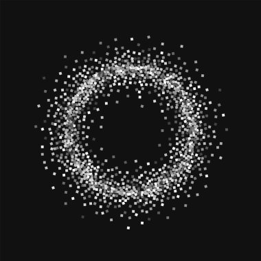 Gümüş Sim küçük halka çerçeve ile Gümüş Sim siyah arka planda harika vektör