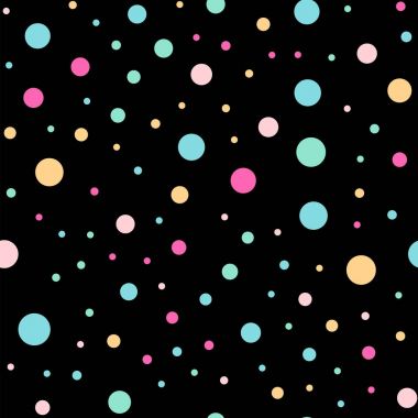 Renkli lekeli seamless modeli siyah 3 arka plan Mesmeric klasik renkli lekeli