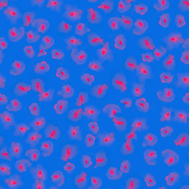 Narin çiçek desenli mavi ipeksi sulu boya Dikişsiz desen büyüleyici suluboya soyut