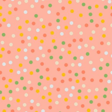 Parlak 5 renkli lekeli Dikişsiz desen arka plan harika klasik renkli lekeli