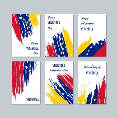 Venezuela vatansever kartları Milli Günü ifade fırça darbesi beyaz Milli bayrak renk için