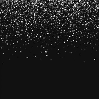 İnanılmaz düşüyor yıldız dağılım üst degrade siyah arka planda muhteşem şaşırtıcı sabit yıldız ile