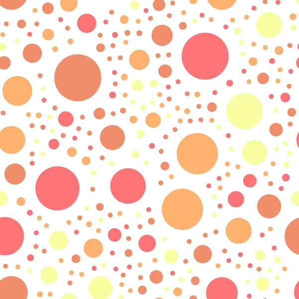 Vzor bezešvé barevné puntíky na bílém 21 pozadí Enchanting klasické barevné puntíky — Stockový vektor