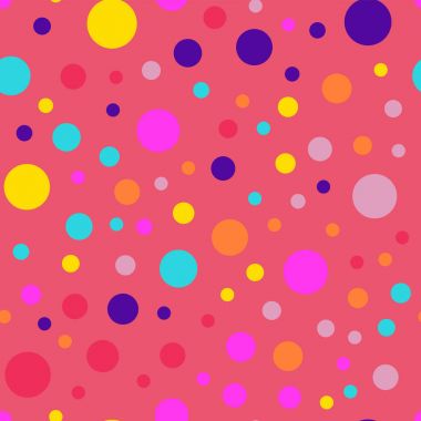 Memphis stili puantiyeli seamless modeli pembe arka plan büyüleyici modern memphis polka noktaları üzerinde