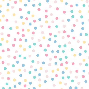 Renkli lekeli seamless modeli üzerinde beyaz 9 arka plan iyi klasik renkli lekeli Tekstil