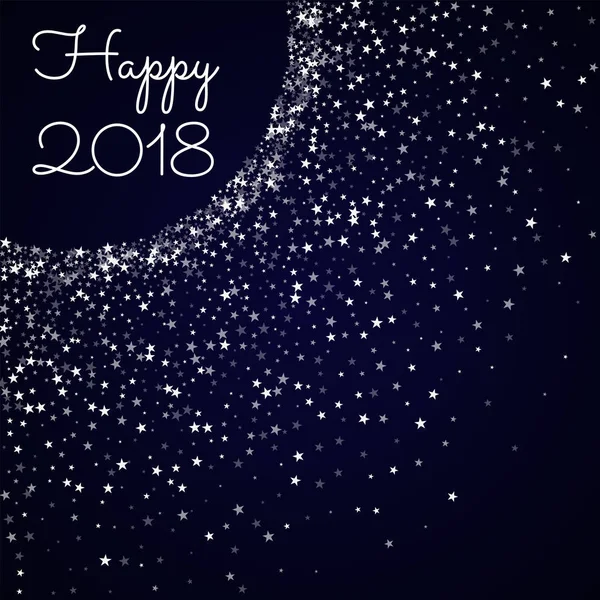 Happy 2018 tebrik kartı Amazing sabit yıldız Amazing sabit yıldız derin mavi arka plan