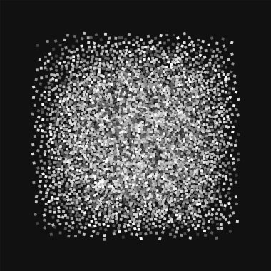 Gümüş Sim siyah arka planda unutulmaz vektör çizim ile gümüş parlak kare çerçeve