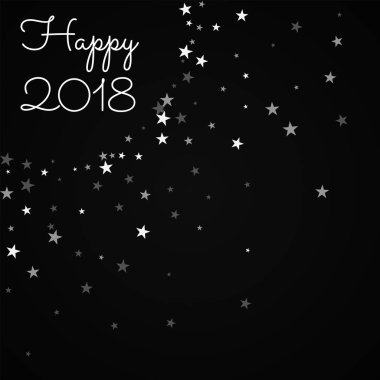 Happy 2018 tebrik kartı rastgele sabit yıldız rastgele sabit yıldız kırmızı zemin üzerine arka plan