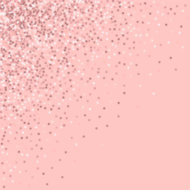 Pembe altın glitter sol üst ile pembe altın parlak pembe arka plan mükemmel dağınık