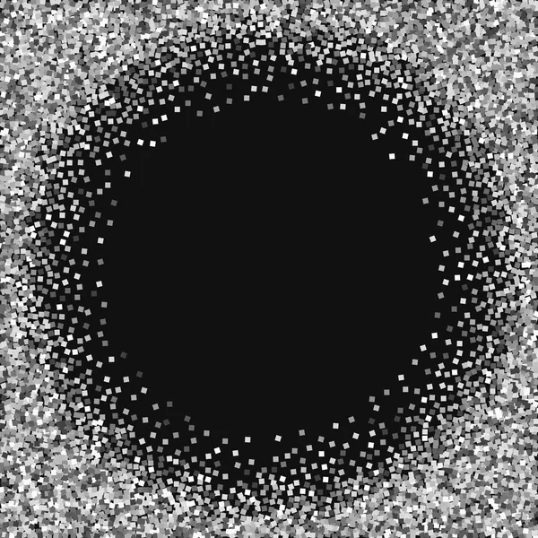 Perak bingkai berbatasan dengan perak glitter pada latar belakang hitam Elegant Vector ilustrasi - Stok Vektor