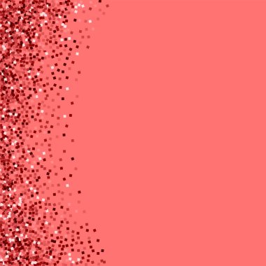 Kırmızı altın glitter sınır ile kırmızı altın glitter pink üzerinde yaptı soyut çekici vektör arka plan