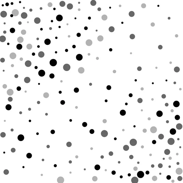 Lunares negros aleatorios Patrón disperso abstracto con puntos negros aleatorios sobre fondo blanco Vector — Archivo Imágenes Vectoriales