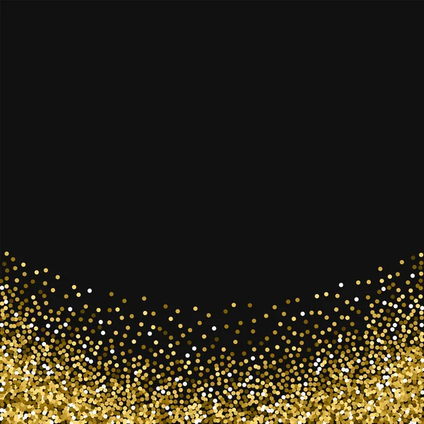 Oro rotondo glitter Fondo astratto con oro rotondo glitter su sfondo nero Bizzarro Vector — Vettoriale Stock