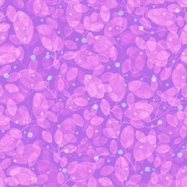 Yeşillik Dikişsiz desen mor suluboya soyut arka plan el boyalı manyetik Art Print