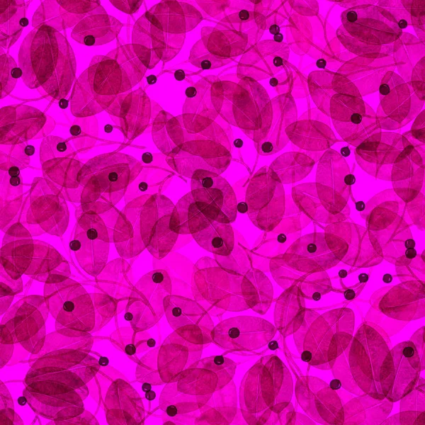 Laub nahtlose Muster rosa Aquarell abstrakten Hintergrund von Hand bemalt klassischen Kunstdruck — Stockfoto