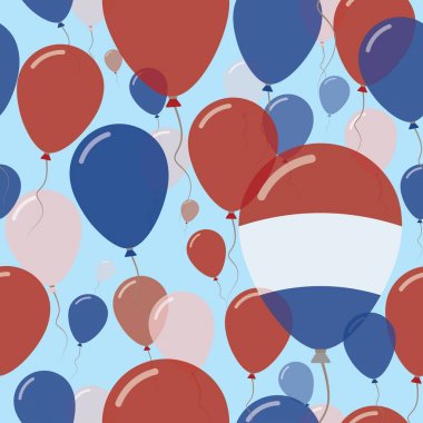 İçinde Bonaire Sint Eustatius ve Saba ulusal gün düz Seamless Modeli kutlama uçan balonlar