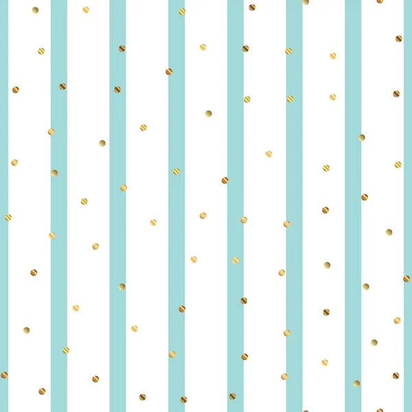 Złote kropki wzór na niebieskim tle pasiasty piękny gradientu złote kropki niekończące się losowo — Wektor stockowy