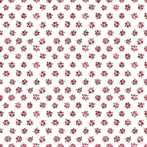 Calico watercolor forget me not pattern Delightful seamless cute small flowers for fabric design — Stock Photo, Image