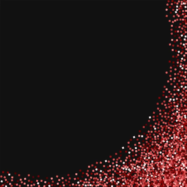 Červené zlaté třpytky abstraktní vpravo dole s červeným zlaté třpytky na černém pozadí Curious — Stockový vektor