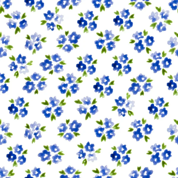 Calico watercolor pattern Magnificent seamless cute small flowers for fabric design Calico pattern — Stock Photo, Image