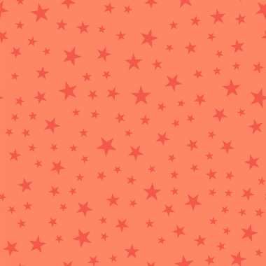 Dikişsiz desen mercan arka plan harika sonsuz rasgele dağınık kırmızı yıldız şenlikli üzerinde kırmızı yıldız