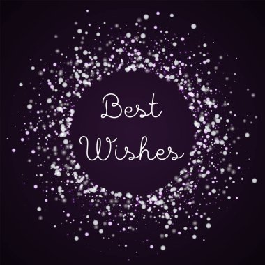 En iyi dileklerimle tebrik kartı Amazing düşen kar arka plan Amazing yağan kar üzerinde derin mor