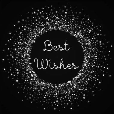 Tebrik kartı Amazing sabit yıldızlar arka plan üzerinde kırmızı Amazing sabit yıldız en iyi dileklerimle