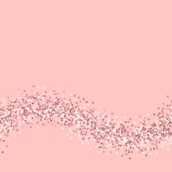 Pink gold glitter Top wave with pink gold glitter on pink background Bewitching Vector — Stock