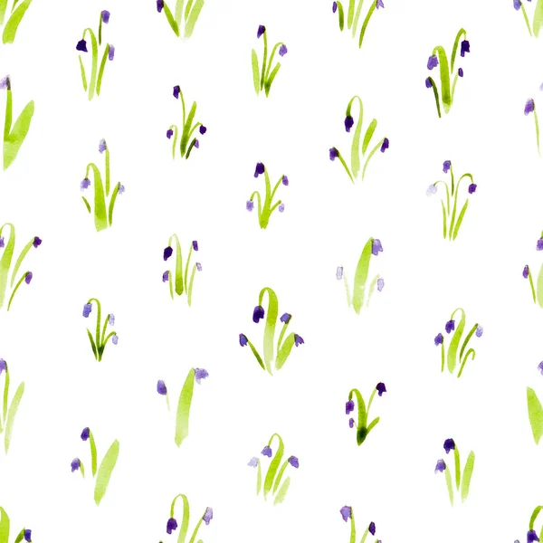 Patrón de acuarela Calico Fantásticas flores pequeñas sin costuras para el diseño de la tela Patrón de Calico — Foto de Stock