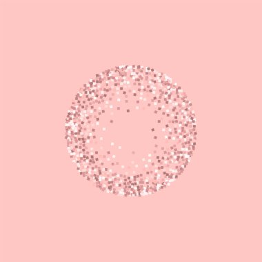 Pembe altın glitter küçük yuvarlak pembe altın parlak pembe arka plan şaşırtıcı vektör çerçeve
