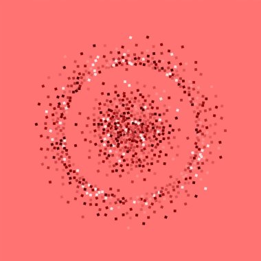 Pembe manyetik vektör arka plan üzerinde kırmızı altın glitter ile kırmızı altın glitter küçük çift daire