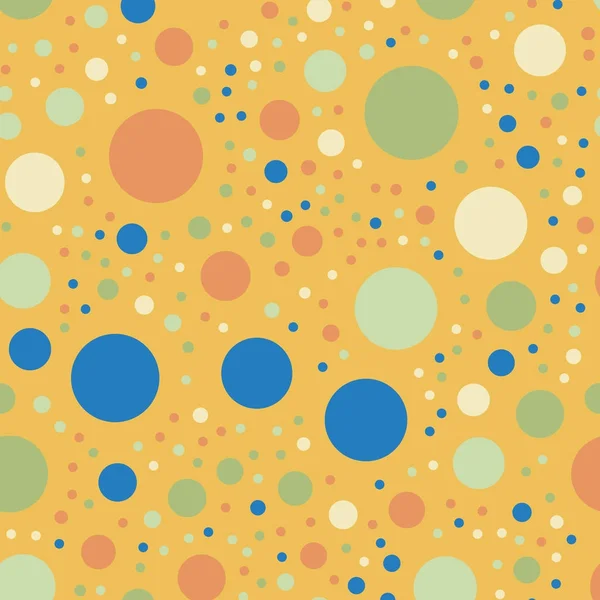 Pois colorés motif sans couture sur fond lumineux 6 Pois colorés classiques idéaux — Image vectorielle