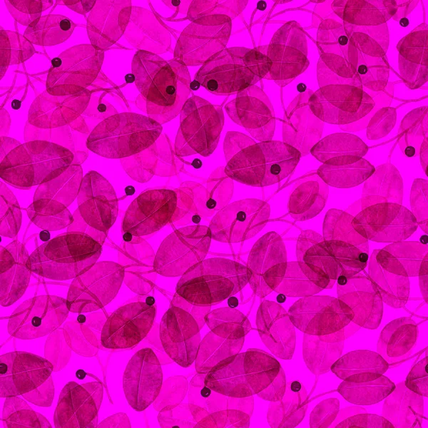 Follaje inconsútil patrón rosa acuarela abstracto fondo pintado a mano impresionante arte impresión — Foto de Stock