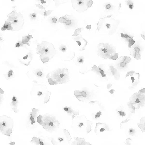 Нежный цветочный узор Серый шелковистый акварель бесшовный узор Привлекательный акварельный абстрактный — стоковое фото