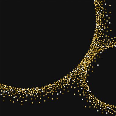 Altın glitter soyut Hilal altın Sim siyah arka planda temiz vektör çizim ile