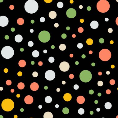 Renkli lekeli seamless modeli siyah 5 arka plan harika klasik renkli lekeli