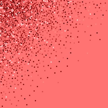 Kırmızı altın glitter dağınık sol üst köşede kırmızı altın glitter ile pembe arka plan ilginç