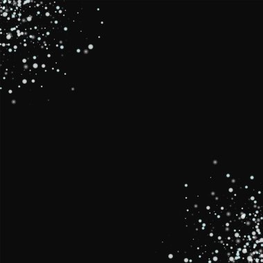 Siyah arka planda getiriliyor vektör şaşırtıcı yağan kar ile düşen kar çerçeve şaşırtıcı köşeler