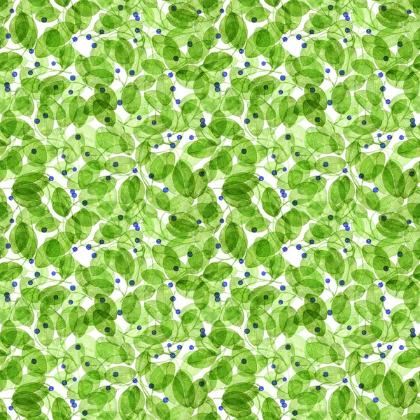 Зеленый бесшовный узор Свет зеленый акварель Абстрактный фон Ручная раскраска экзотического искусства Печать — стоковое фото