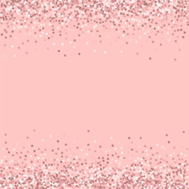 Pembe arka plan zarif vektör çizim üzerinde pembe altın glitter ile pembe altın glitter sınırları