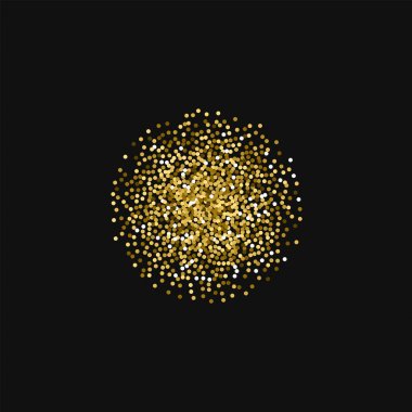 Altın Sim siyah yuvarlak altın glitter ile küre küçük yuvarlak ilginç vektör arka plan
