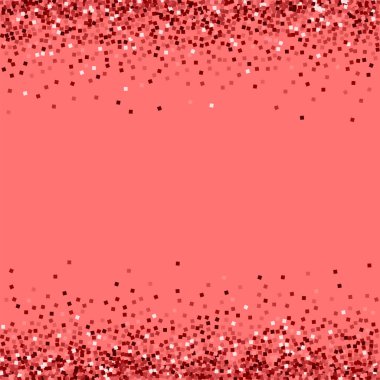 Pembe arka plan olağanüstü vektör çizim üzerinde kırmızı altın glitter ile kırmızı altın glitter sınırları