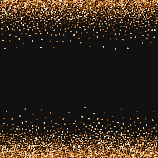 Červené kulaté zlaté třpytky hranice s červené kulaté zlaté třpytky na černém pozadí pěkný vektor — Stockový vektor